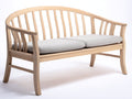 Banc de jardin en bois 155x62x86 cm - Bois naturel-Gris - Dossier courbé à lattes